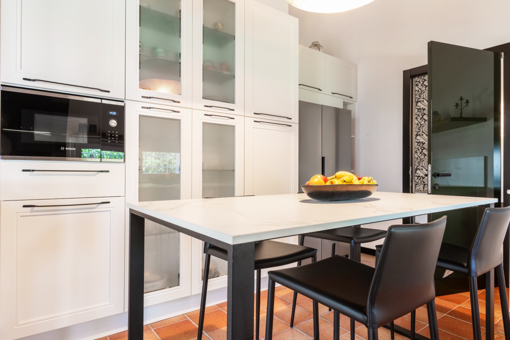 The kitchen table — wine and starters with the chef